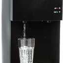 Igloo Top Loading Water Cooler Hot & Cold Dispenser Sleek Black, Holds 3 & 5 Gallon Jugs, Child Safety Lock for Homes, Kitchens, Offices, Dorms