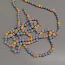 One Holiday Way 9-Foot Rustic Pastel Rainbow Easter Spring Matte Wood Bead Garland Christmas Tree Decoration - Decorative Vintage Style Wooden Beads - Everyday Shabby Chic Country Farmhouse Home Decor