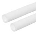 PATIKIL Pipe Insulation Foam Tube, 2 Pack Heat Preservation Foam Pipe Outdoor Wrap Pipe Covers 3-1/8" (80mm) ID x 4" (100mm) OD x 6.6 ft for Handle Grip HVAC Units, White