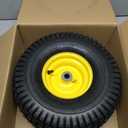 GYL 15x6.00-6 Lawn Mower Tire and Wheel, Front Tire Replacement, Fit for John Deere, Craftsman, Cub Cadet & More Riding Mowers, 4 Ply Pneumatic, 3" Offset Hub, 3/4" Bearings
