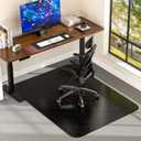 Office Chair Mat for Carpet 36x 48, Heavy Duty Desk Chair Mat for Low Pile Carpet with Cleats, Black Plastic Floor Mat for Gaming Chair, Smooth Rolling Carpet Chair Mat Protector