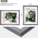 Egofine 12x16 Picture Frames with Plexiglass, Display Pictures 9x12/11x14 with Mat or 12x16 Without Mat for Wall Mounting,Dark Grey