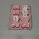 Crethinkaty 1 Pieces Rabbit Silicone Chocolate Moulds 6 Cavity Bunny Head Shapes Easter Molds for DIY Chocolate,Candy,Jelly