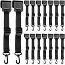 Exclaith 16 Pcs Tent Hanging Clip for Vendor Booth Display, Canopy Hanging Clips for Outdoor Camping to Hang Food, Lanterns, Garbage Bags, Towels, Black