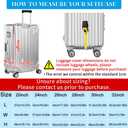 Yotako Clear PVC Suitcase Cover Tough Protector, 30 Inch Luggage Covers for Wheeled Suitcase 30"