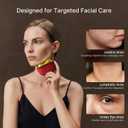 ZDEER LED Red Light Therapy for Face & Neck Massager Facial Care Device Electric Gua Sha Brass Tool with Heat & Vibration for Firming, Sculpting & Skincare, Red