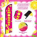 Mindsoft 2.5 x 12 ft Lemonade Feather Flag Only - Windless Single-sided Printing Feather Flag Outdoor Business Advertising Banner, NO POLE (Pink)