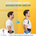 Back Brace and Posture Corrector for Men and Women Adjustable Back Straightener Posture Corrector, Scoliosis and Hunchback Correction, Spine Corrector, Support for Upper Lower Back Pain Relief (Black, XL)