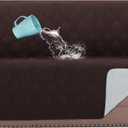 H.VERSAILTEX Loveseat Covers for 2 Cushion Couch Sofa Cover for Dogs 100% Waterproof Furniture Protector Cover with Elastic Straps for Pet Cat(Loveseat, Brown)