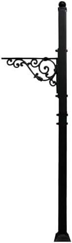 40.2-53" H Heavy Duty Outdoor Mailbox Post, Steel Mailbox Stand, Mounting Stand for Concrete