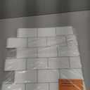 Art3d Only 8 -Sheet Backsplash Tile for Kitchen Peel and Stick, 12"x12" Stick on Subway Tiles for Kitchen, Bathroom Back Splashes, White-Black Grout