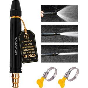 High Pressure Water Gun Hose Nozzle 2026 Upgraded Home Car Wash & Garden Sprayer Cannon Powerful Cleaning the Floor&windows Booster Wand Set Attachment Pet Bathing Jet Sweeper Tool Adjustable