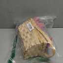 Mini Picnic Basket, Costume Accessory, Small Gingham Picnic Hamper For Halloween Women Costume Cosplay Accessory Hooded Cape Masquerade Dress Up (Red and White)