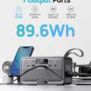 DARAN Portable Power Station 89.6Wh LiFePO4 Battery 100W(200W Peak) Solar Power Bank, Portable Charger Small Generator with AC Outlets & PD Fast Charging for Home/Laptop/Camping(Solar Panel Optional)
