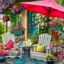 Springbok Sweet Summertime 500 Piece Jigsaw Puzzle for Adults - Poster Now Included - Colorful Flower Puzzle - Unique Cut Pieces - Made in USA
