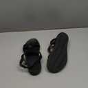 UTENAG Women's Comfortable Arch Support Walking Flat Sandals (8.5, Black)