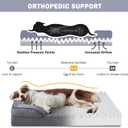 INVENHO Orthopedic Extra Large Dog Bed, XXL Waterproof Dog Sofa, Egg-Crate Foam Couch with Washable Removable Cover, Waterproof Lining and Nonskid Bottom