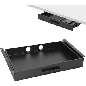 Menkxi 18 x 12 in Under Desk Drawer,Slide out Storage Organizer Heavy Duty