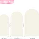 Wokceer Wedding Arch Cover (7.2FT, 6.6FT, 6FT) Set of 3 Spandex Fitted Wedding Arch Stand Covers for Round Top Chiara Arch Backdrop Stands Cover for Birthday Party Ceremony Banquet Decor Ivory