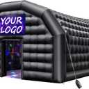VEVOR Inflatable Nightclub, 26.2 x 19.7 x 13.1 ft Inflatable Party Tent with 1100W Blower & Sandbag, Ventilated Blow up Night Club with 2 Windows, Air Cube House for Event Birthday Wedding Party