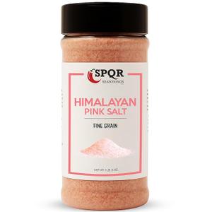 Himalayan Pink Salt Fine Grain XL 1.2 lb. Bottle Nutrient and Mineral Dense Salt Crystals by SPQR Seasonings