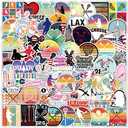 100 Pcs Sports Ball Stickers - Waterproof Removable Vinyl Stickers with Assorted Ball Designs - Suitable for Water Bottles, Laptops, Helmets, and Phone Cases (Lacrosse Stickers)
