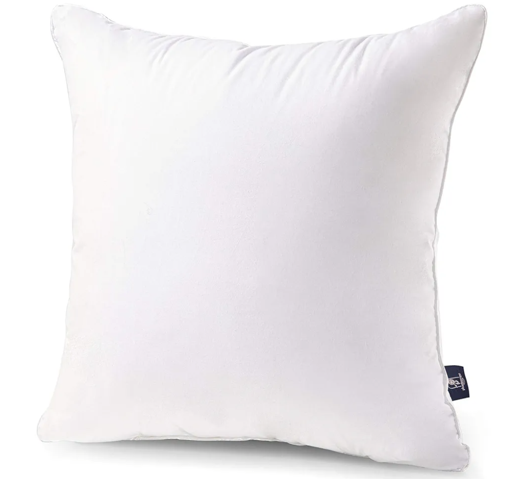 Phantoscope 18x18 Pillow Insert - Throw Pillow Insert with 100% Cotton Cover - 18 Inch Square Form Microfiber Pillow Sham Stuffer - Couch Cushion Pillows, 2 Count (Pack of 1)