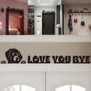 2 x Love You Bye Wood Signs Wall Decor 43",Home Decor with Dogs Cute Signs,Modern Entryway Hallway Wall Boho Art Decorations Express Love and Warm Family Door Decor Sign (Dog)