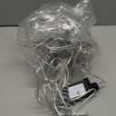 JOIEDOMI 7.8" Metal 3D Silver Glitter Star Christmas Tree Topper Decor, 56 LED Light with Plug Timer Ornaments Treetop Decorations Home Holiday Party Indoor