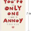 5 x Funny Valentines Day Card for Him Her, Cute Vday Gifts for Husband Boyfriend Wife, I Want To Annoy You Card