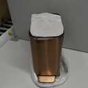RED FACTOR Slim Small 1.3 Gallon Stainless Steel Pedal Trash Can with Soft Close Lid for Narrow Spaces Wastebasket Bin with Removable Inner Bucket for Bathroom, Kitchen, Bedroom, or Office (Copper)