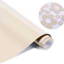 HTVRONT Puff Vinyl Heat Transfer -10" x 6ft Beige 3D Puff Heat Transfer Vinyl Foaming Colorful Puffy Iron on Vinyl for T-Shirt- Cream Puff Htv Vinyl for Compatible with Cricut Cutting Machine