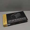 Danfoxer Sofa Arm Tray,Acacia Wood Folding Couch Arm Tray,Sofa Armrest Trays with Anti-Slip Pad for Drinks,Snacks,Phone,Remote Control