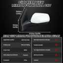 Driver Side Mirror Compatible with 2012 2013 2014 2015 2016 Honda CRV Non-Heated Manual Folding Rear View Mirror White 3 Pins (Only fit for US Version)