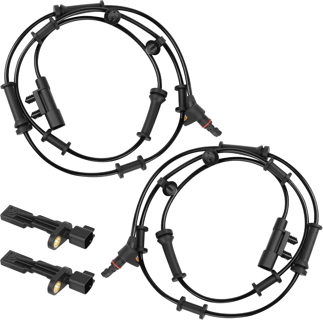 4PCS ABS ABS Wheel Speed Sensor Front & Rear Left & Right Compatible with Jeep Wrangler 3.8L 2007-2011 for Jeep Wrangler 3.6L 2012-2017 Replace 68003281AA, 68003281AB, 52125003AD, 52125003AB