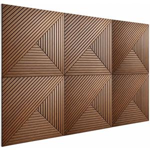 ARPEOTCY Large Felt Acoustic Wall Panels, Brown, 70.87'' x 47.24'', 6 Pack | Square Sound Absorbing Polyester Fiber with 60 Nano glue Geometric Wall Decor for Home Office TV Living room Noise Reducing, 72"L x 48"W