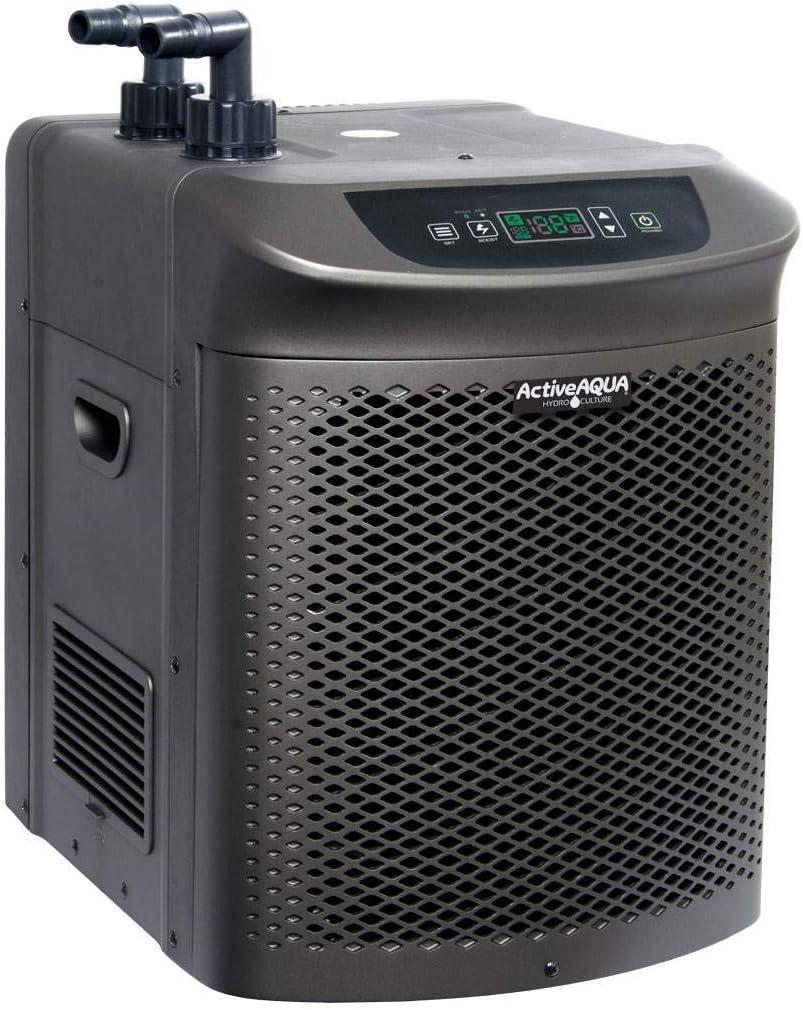 ACTIVEAQUA AACH50HP Water Chiller for Aquarium, Hydroponics, Bathtub  0.5 HP, Fast Cooling, 90-172 Gallons, Titanium Evaporator  Fittings Included