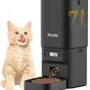 Automatic Cat Feeder, 7L/29 Cups Automatic Dog Feeder with Desiccant Bag, 1-6 Meals Ideal for 2-15mm Dry Food, Suitble for Multiple Pets, Dual Power Supply, Detachable Washable, Black