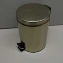 Garneck Pedal Waste Container Stainless Steel Trash Can with Lid Large Capacity Garbage Storage Bin for Home Office Thickened Gold Finish