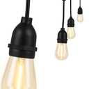 Feit Electric LED String Lights, 20ft Commercial Grade and Shatter Resistant String Lights with 10 Outdoor Sockets, Linkable, 15,000-Hour Lifetime, Wet Rated, SL20-10/FIL, 12 Bulbs Included (White)