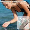 Slim Milanese Loop Compatible with Apple Watch Bands for Women Men , Stainless Steel Magnetic Mesh Strap for iWatch 38/40/41/42mm, Rose Pink