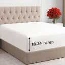 Extra Deep King Fitted Sheet - Hotel Luxury Single Fitted Sheet Only - Easily Fits 18 inch to 24 inch Mattress - Ultra Soft, Wrinkle Free with Extra Deep Pockets - Breathable & Comfy - Antique White