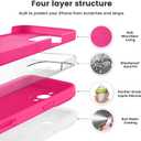 Vooii Compatible with iPhone 16 Pro Case, Liquid Silicone Upgrade [Camera Protection] [Soft Anti-Scratch Microfiber Lining] Shockproof Phone Case for iPhone 16 Pro 6.3 inch - Hot Pink