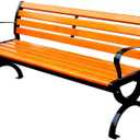 Garden Bench,Outdoor Benches,Porch/Deck/Patio Furniture Bench with Backrest and Armrests, Weather Proof, Durable, Easy to Assemble(59in)
