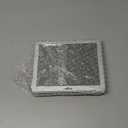 Digital Wall Clock Battery Operated with Backlight, Atomic Alarm Clocks with Indoor Temperature & Humidity for Bedrooms, Office, 8.5" Small Desk Clock with Large Display for Seniors, Auto DST, Sliver