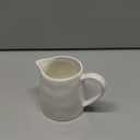 Creamer 9 OZ Creamer Pitcher, White Creamer with Handle, Porcelain Small Milk Pitcher, Coffee Farmhouse Kitchen Accessory (Modern)