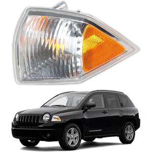 labwork Front Left Driver Side Parking Signal Light Replacement for 2007 2008 2009 2010 Compass Side Marker Turn Signal Corner Light 68000683AB CH2520144