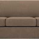 Turquoize 4 Piece Sofa Covers for 3 Cushion Couch Sofa Slipcover Soft Couch Cover for Dogs Washable Furniture Cover with 3 Individual Large Cushion Covers Feature Fabric (Large Sofa, Macchiato)