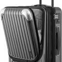 LEVEL8 Grace Carry on Luggage, 20 Inch Expandable Hard Shell Suitcase with Wheels, Abs+Pc Harshell Spinner Luggages with Tsa Lock, Travel Bag for Women Men, Grey, 20 Inch - EXT