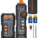 MCT01 4-in-1 Network Cable Tester POROMETISTO Ethernet Tester with PoE, NCV, Tone Tracing & Flashlight, RJ11 RJ45 Wire Tracer for Cat5/Cat6 Continuity, Telephone Line Polarity, Electrician Tool Kit